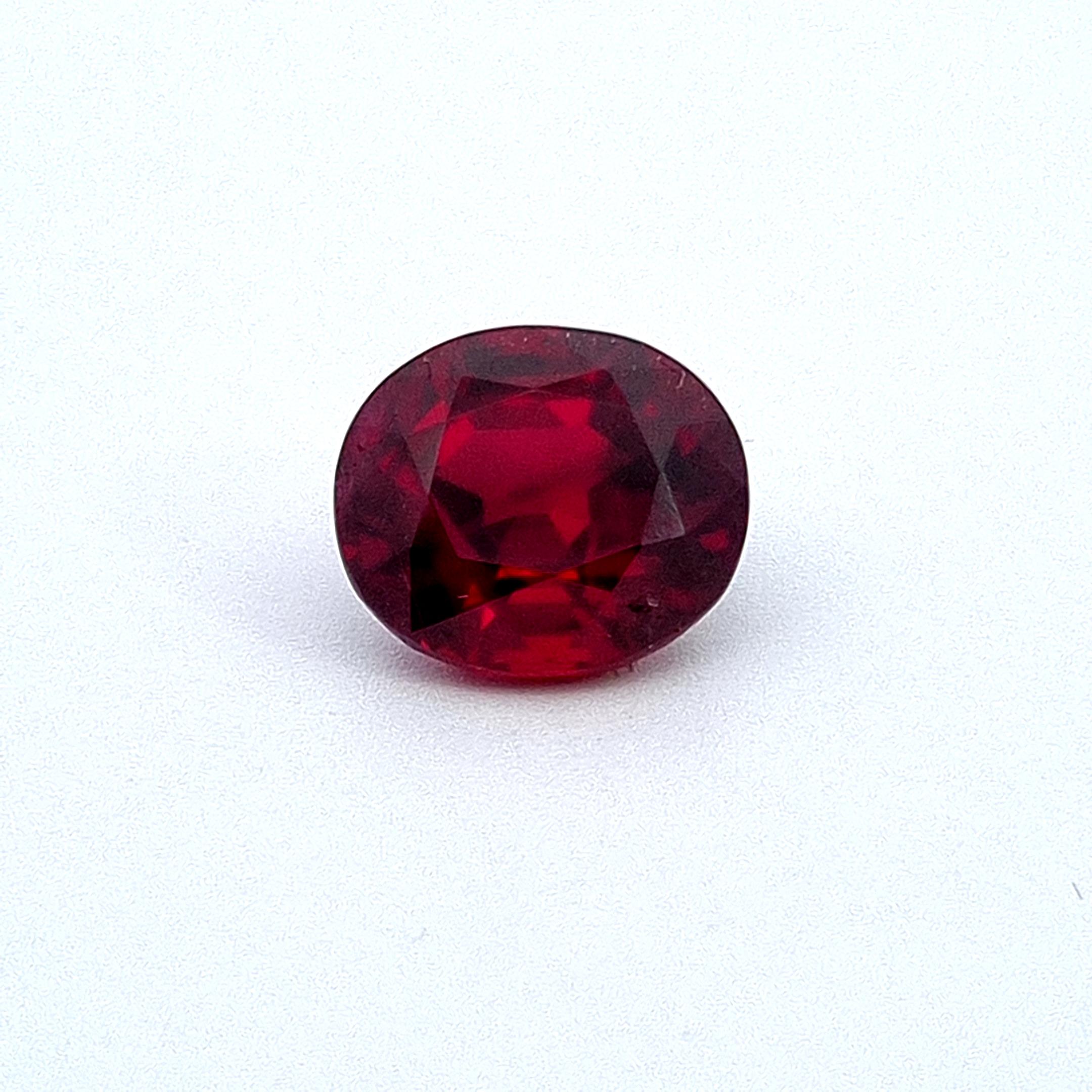 Women's 2.79 carat 'Pigeon's Blood' Fine Unheated Burmese Ruby  For Sale