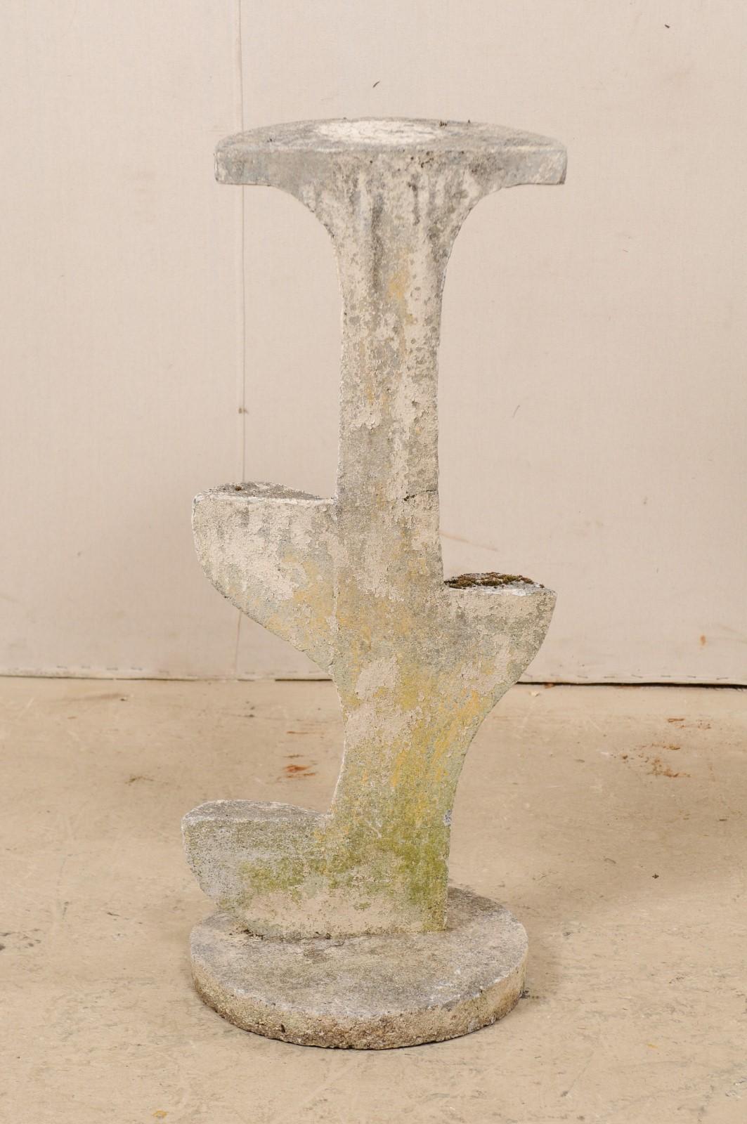 Tall French Decoratively Tiered Patio Accent, Mid-20th Century For Sale 7