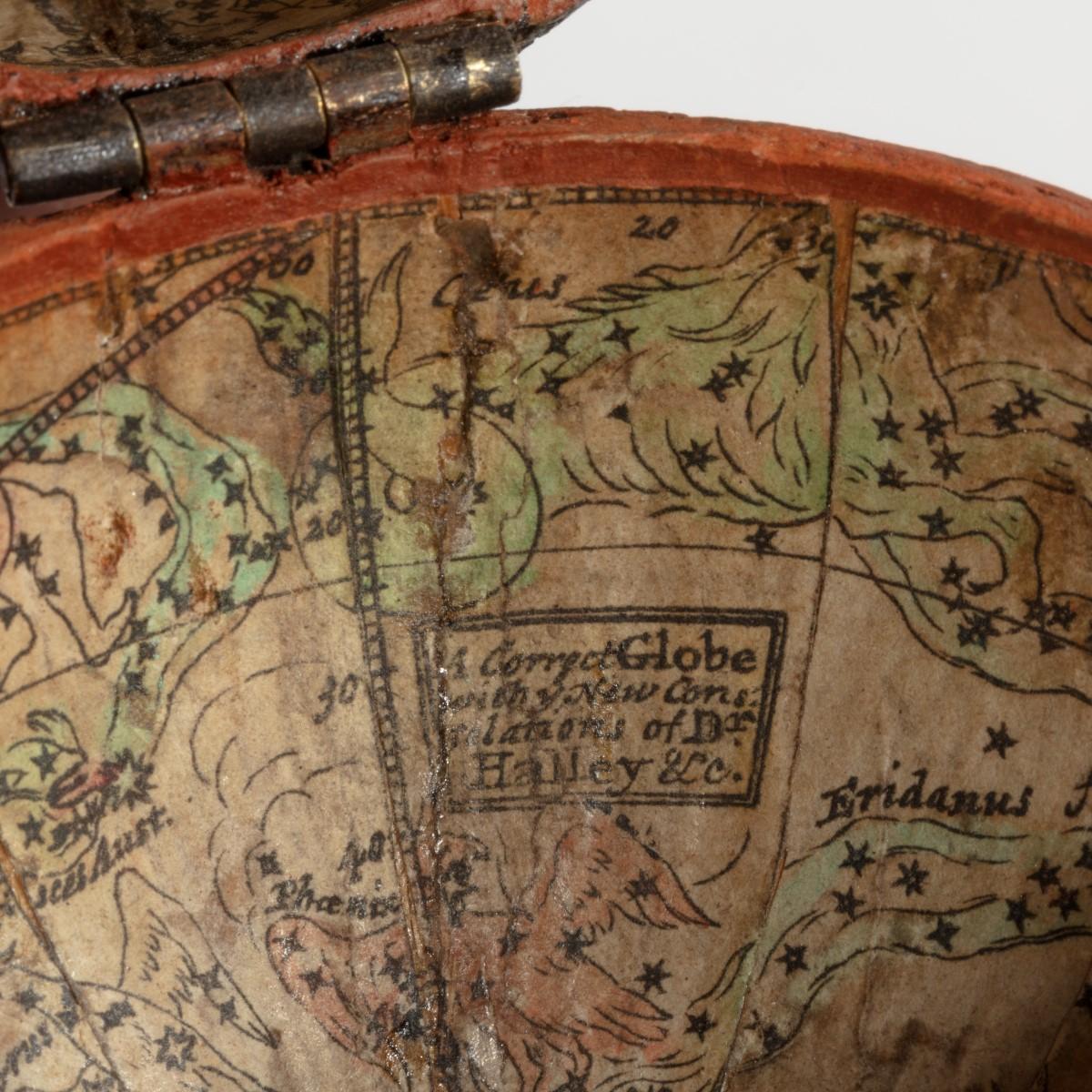 George III Pocket Globe After Herman Moll In Good Condition For Sale In Lymington, Hampshire