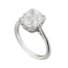 A 3.90 carats old mine-cut diamond ring