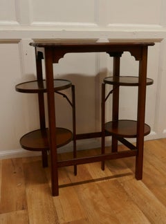 4 Tray Mahogany Table Cake Stand or Dumb Waiter
