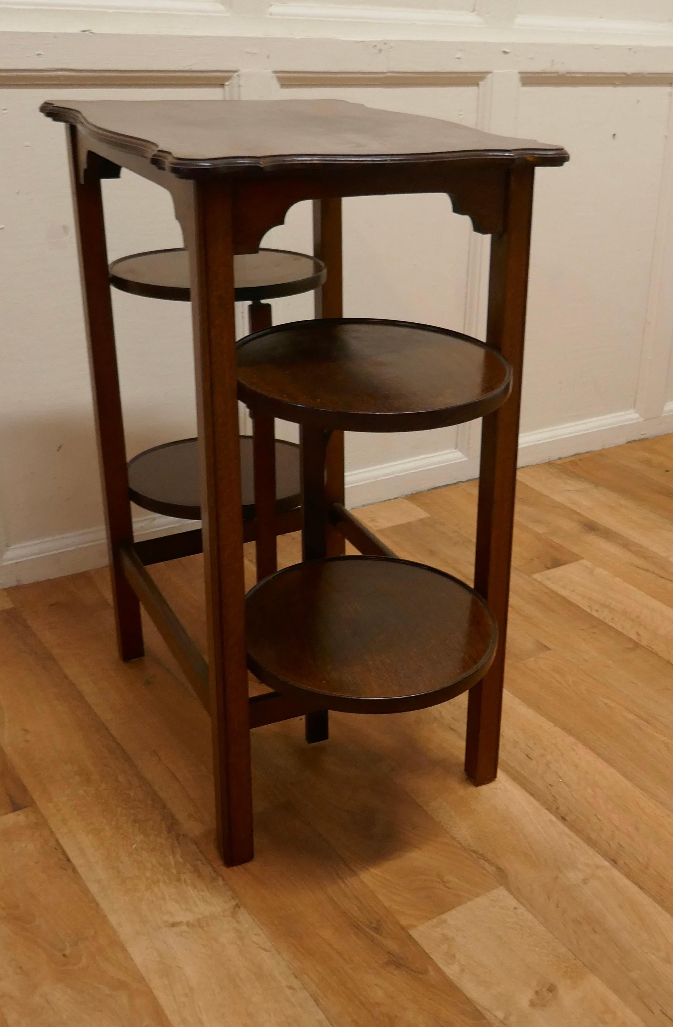 20th Century 4 Tray Mahogany Table Cake Stand or Dumb Waiter For Sale