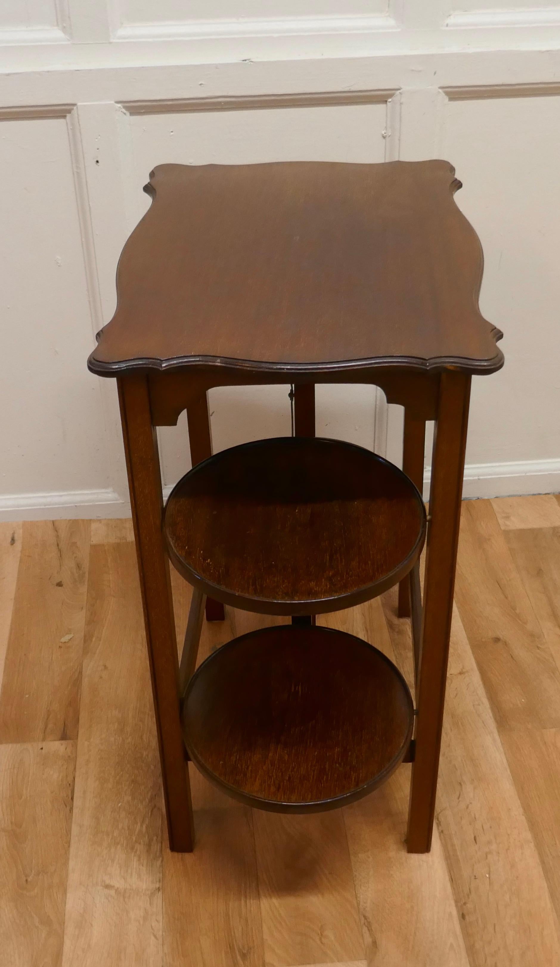 4 Tray Mahogany Table Cake Stand or Dumb Waiter For Sale 1