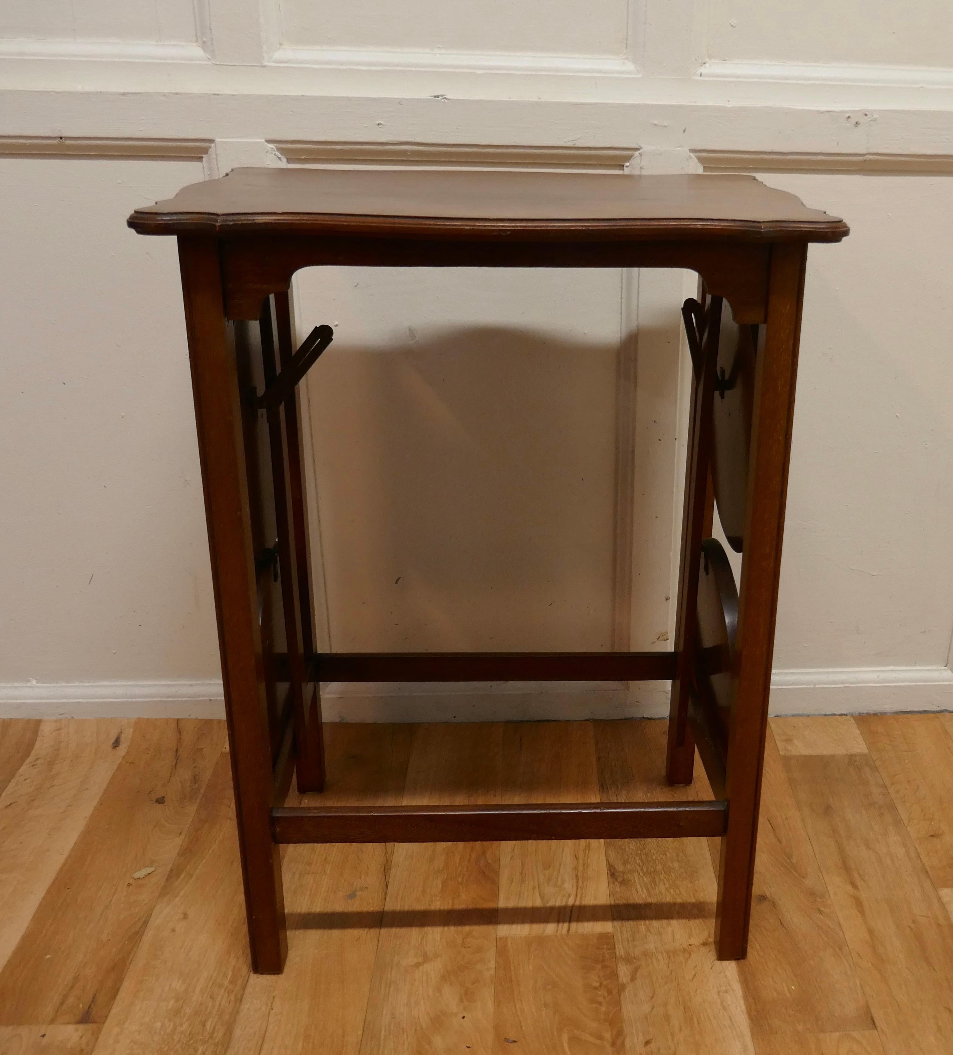 4 Tray Mahogany Table Cake Stand or Dumb Waiter For Sale 2