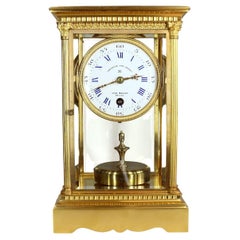 Antique A Claude Grivolas 400 Day Torsion Suspension Timepiece 