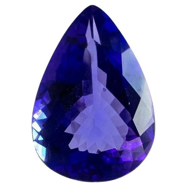 A 4.46-Carat Pear-Shaped Tanzanite in vendita