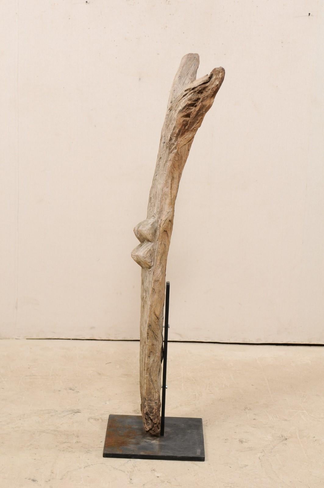 Tall Dogan Tribe Hand Carved Wood Toguna Post, Mid-20th Century 2