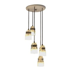 A 5-Lights CEILING FIXTURE, in the style of JOE COLOMBO & O-LUCE, Italy 1960