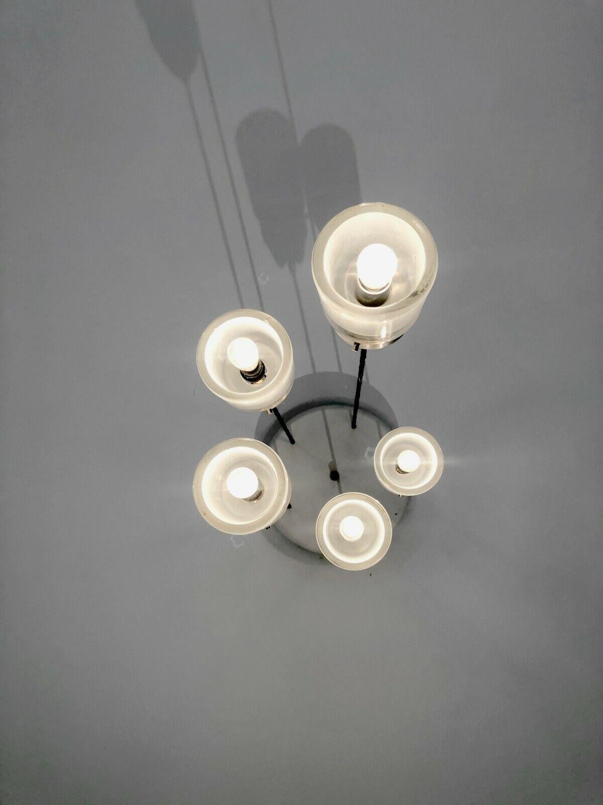A 5-Lights CEILING FIXTURE, in the style of JOE COLOMBO & O-LUCE, Italy 1960 2