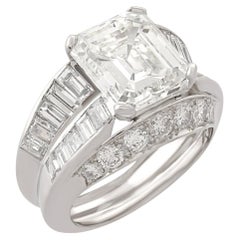 Vintage 5.28 Carat Step-Cut Diamond Ring