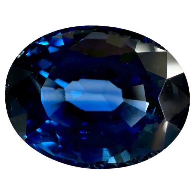 Uno zaffiro blu naturale da 7,27 carati