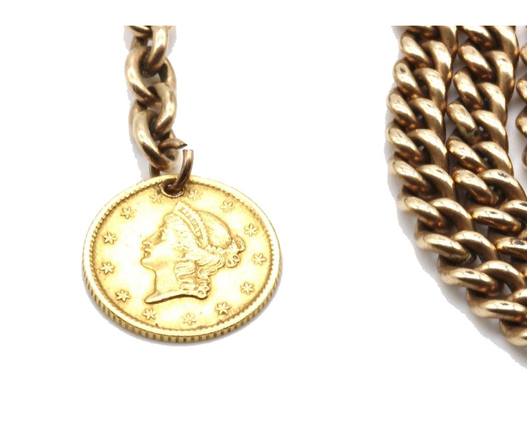 18k gold pocket watch chain