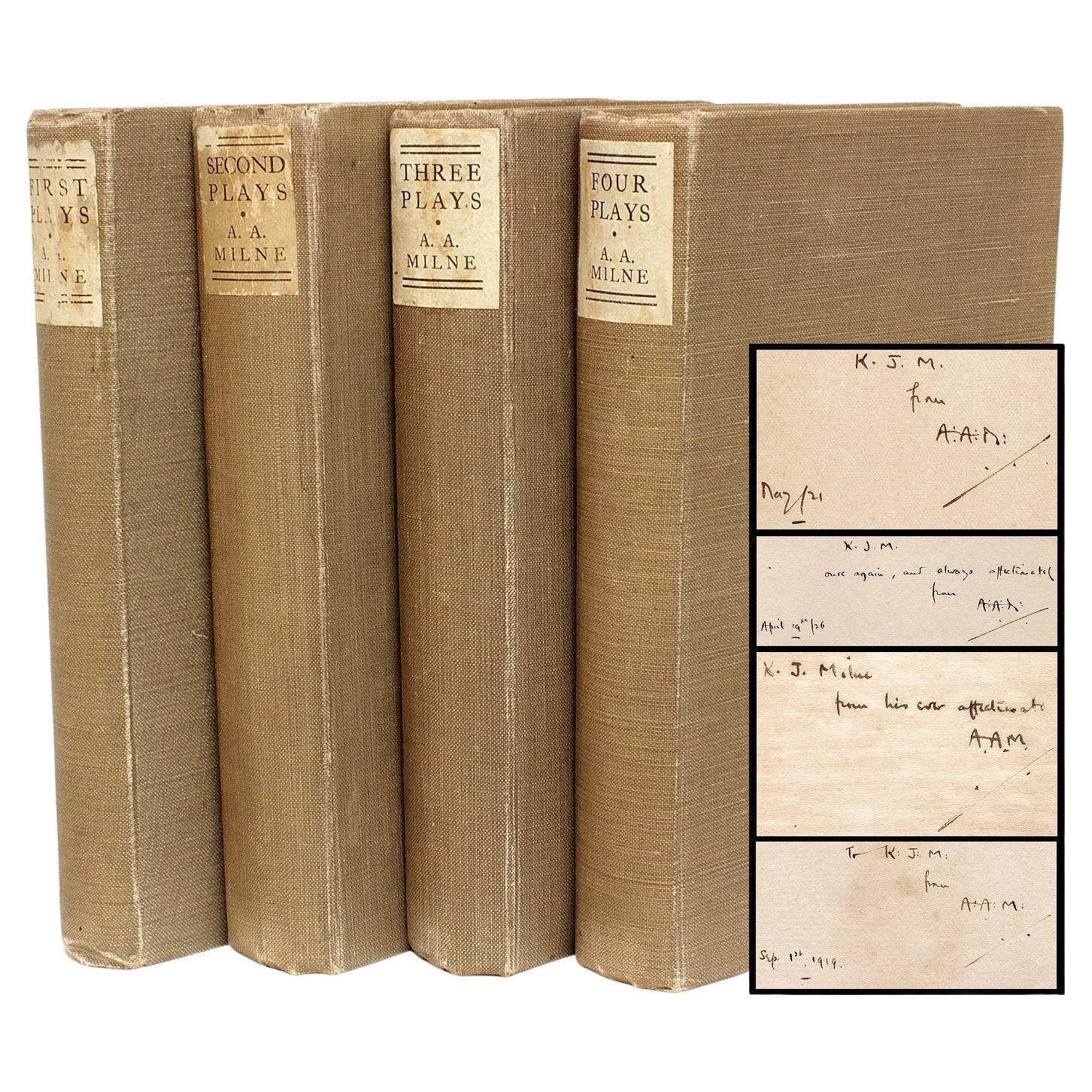 A. A. Milne, Collected Plays, All First Editions Each Inscribed to His Brother For Sale