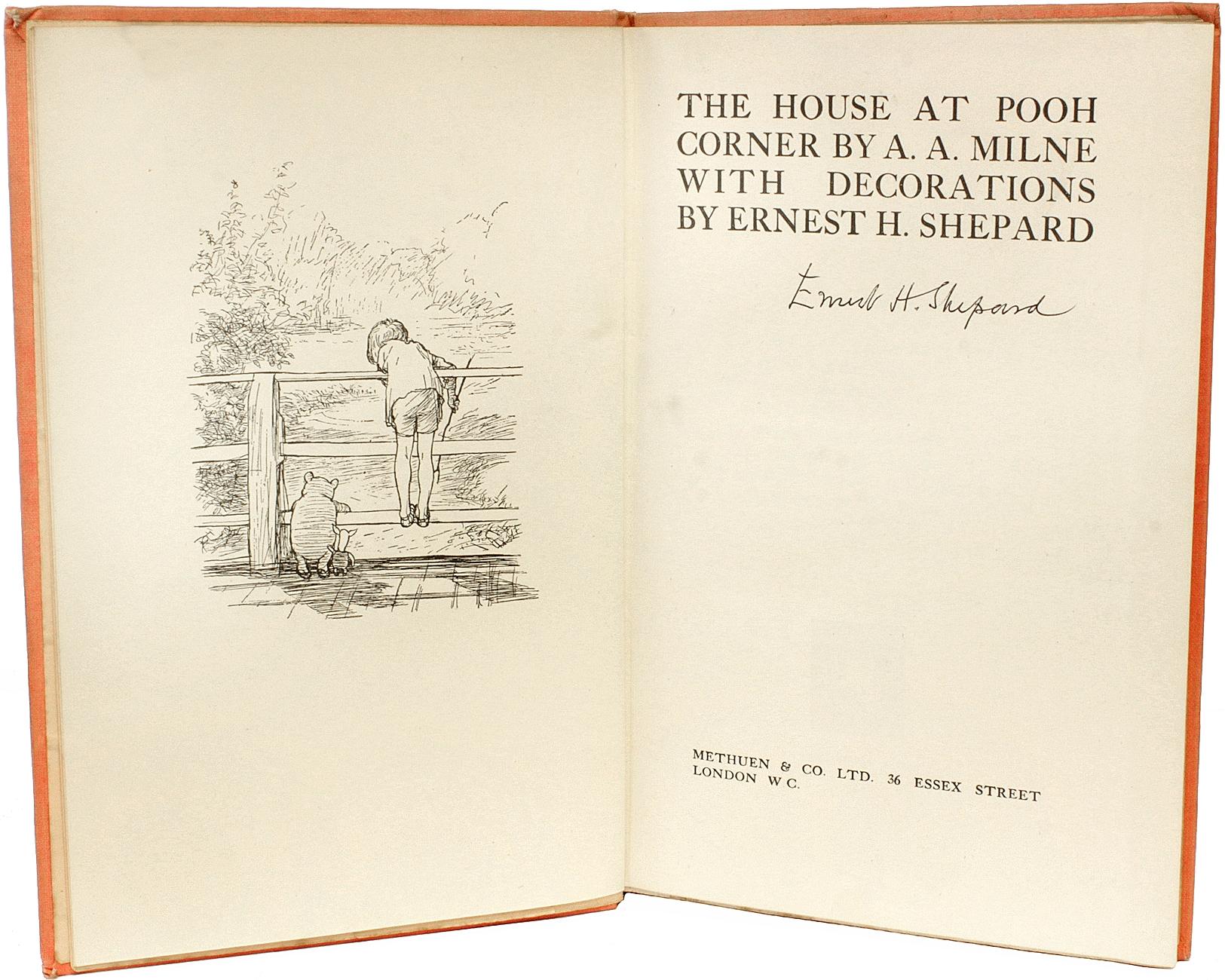 Début du 20ème siècle A. MILNE. House At Pooh Corner Première édition signée par E. H. SHEPARD - 1928 en vente