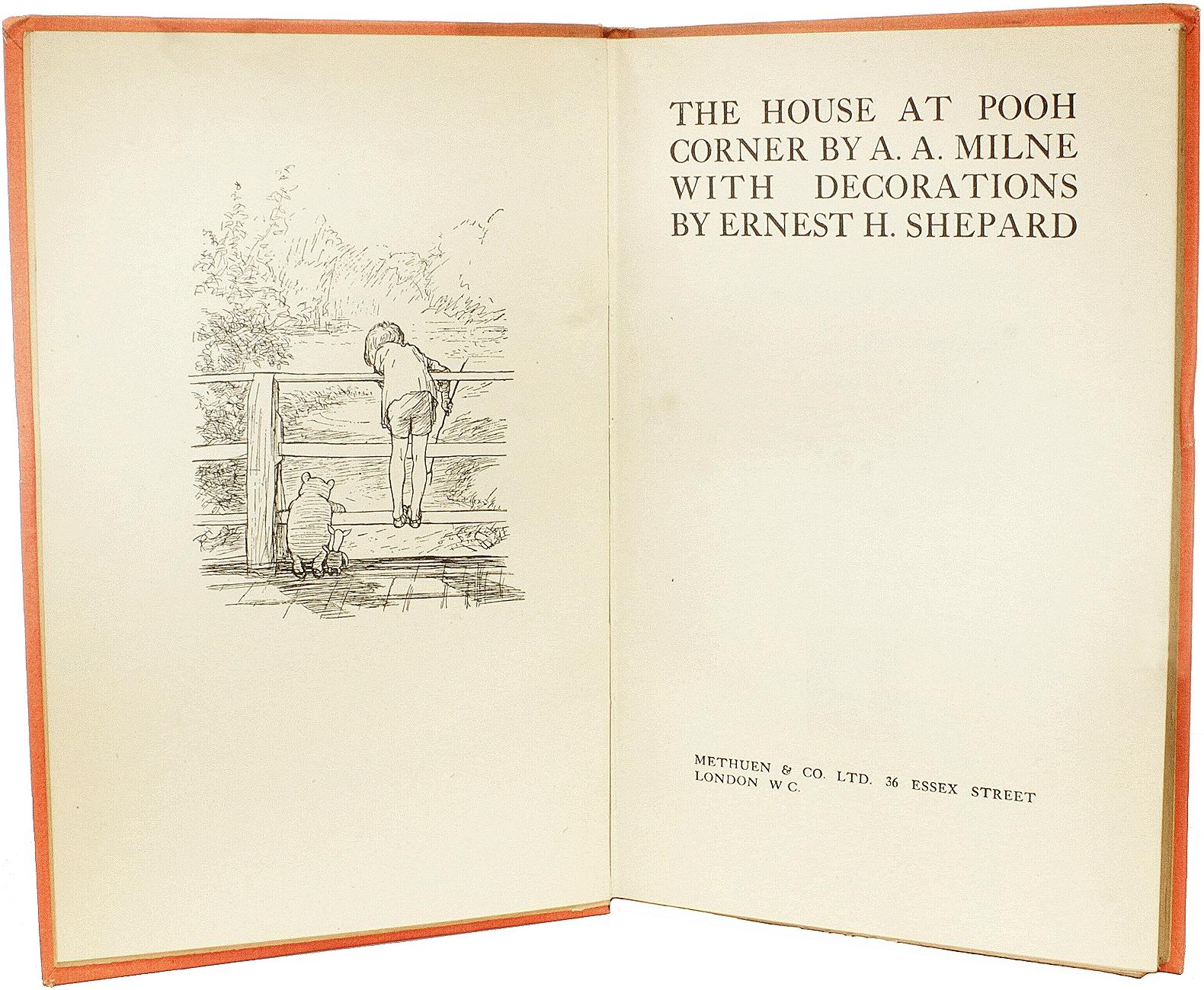 A. A. MILNE. The House At Pooh Corner. 1928 - FIRST EDITION WITH THE DUST JACKET In Good Condition In Hillsborough, NJ