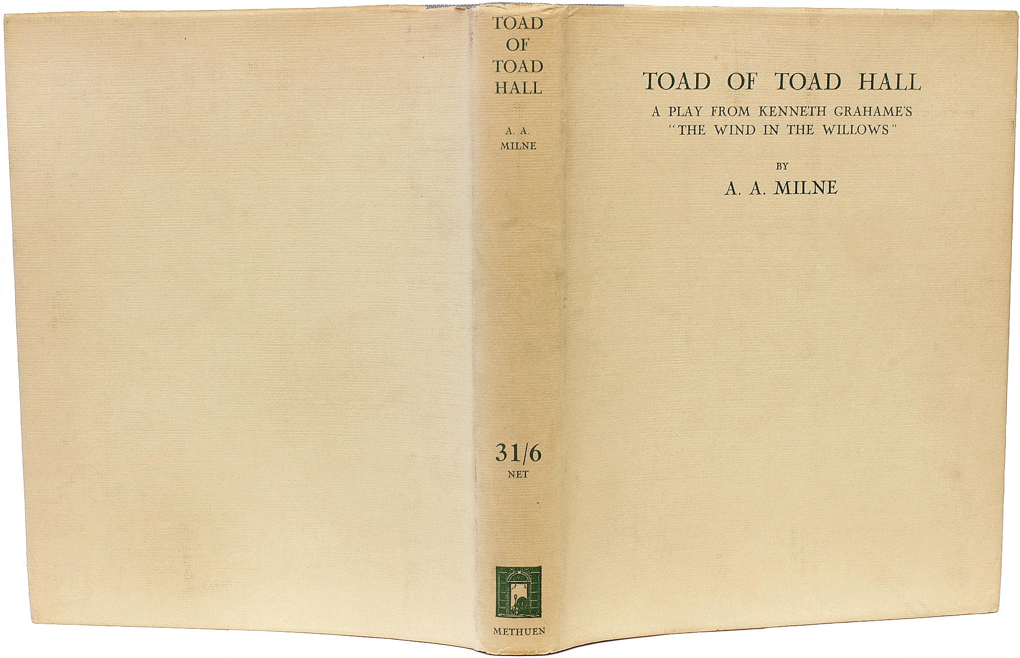 British A. A. MILNE. Toad Of Toad Hall. 1929 - FIRST DELUXE EDITION - SIGNED For Sale
