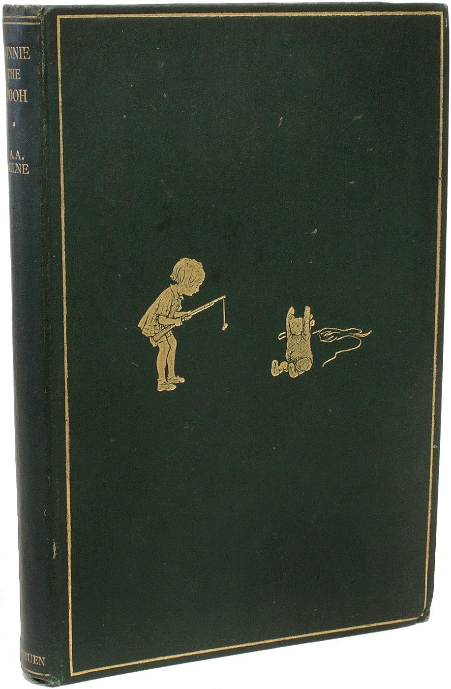 AUTHOR: MILNE, A. A. 

TITLE: Winnie The Pooh.

PUBLUSHER: London: Methuen & Co. Ltd., 1926.

DESCRIPTION: FIRST EDITION FIRST PRINTING SIGNED BY E. H. SHEPARD. 1 volume, illustrated by E. H. Shephard and signed by him on the title-page. Bound in