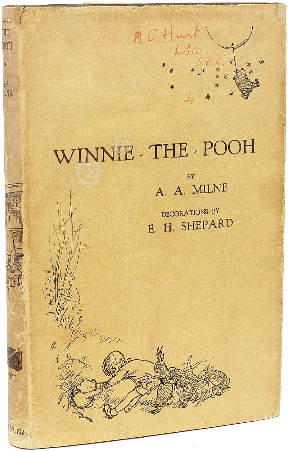 A. MILNE. Winnie The Pooh PREMIÈRE ÉDITION - PREMIER TIRAGE - 1926 Avec la jaquette