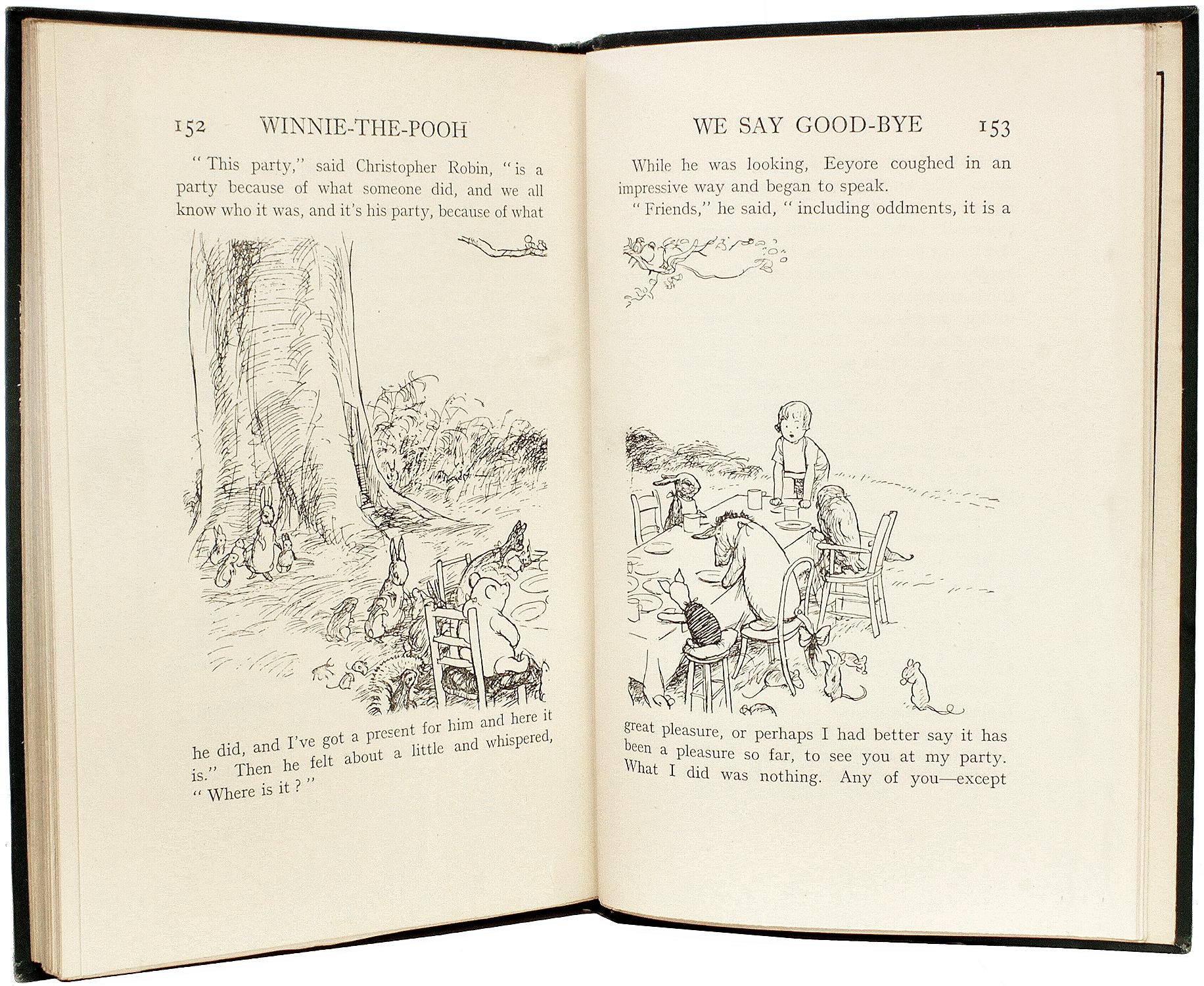 Fabric A. A. Milne, Winnie the Pooh, First London Edition, First Printing, 1926
