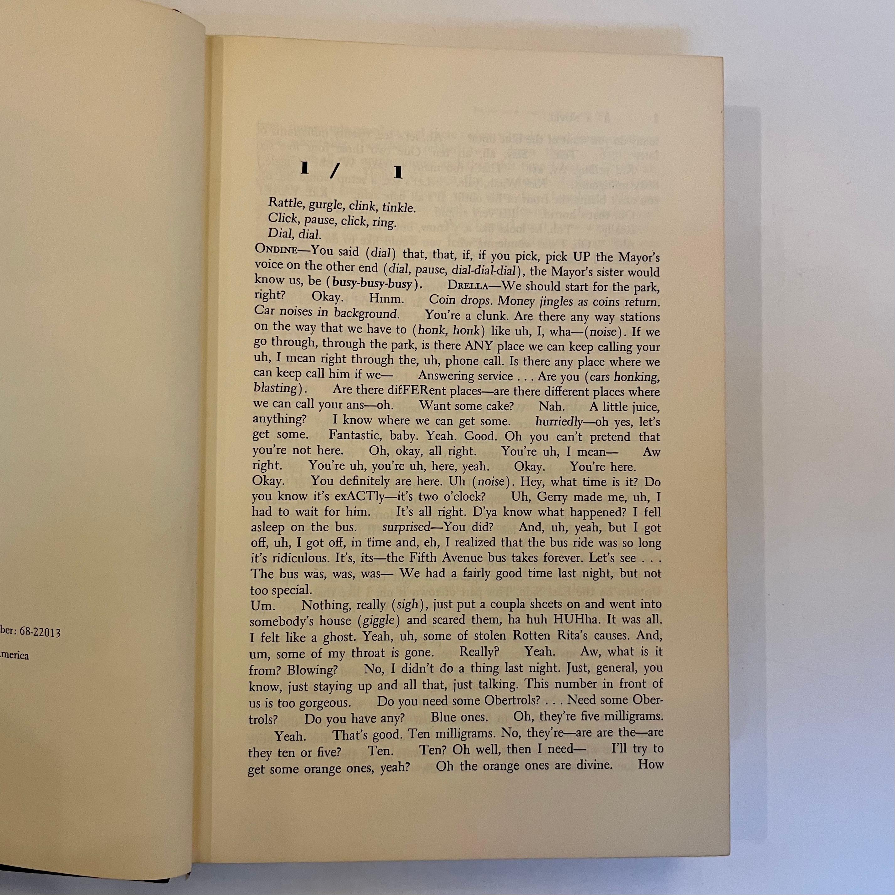 A : A Novel - Andy Warhol - Première édition, Grove Press, New York, 1968  Bon état à London, GB