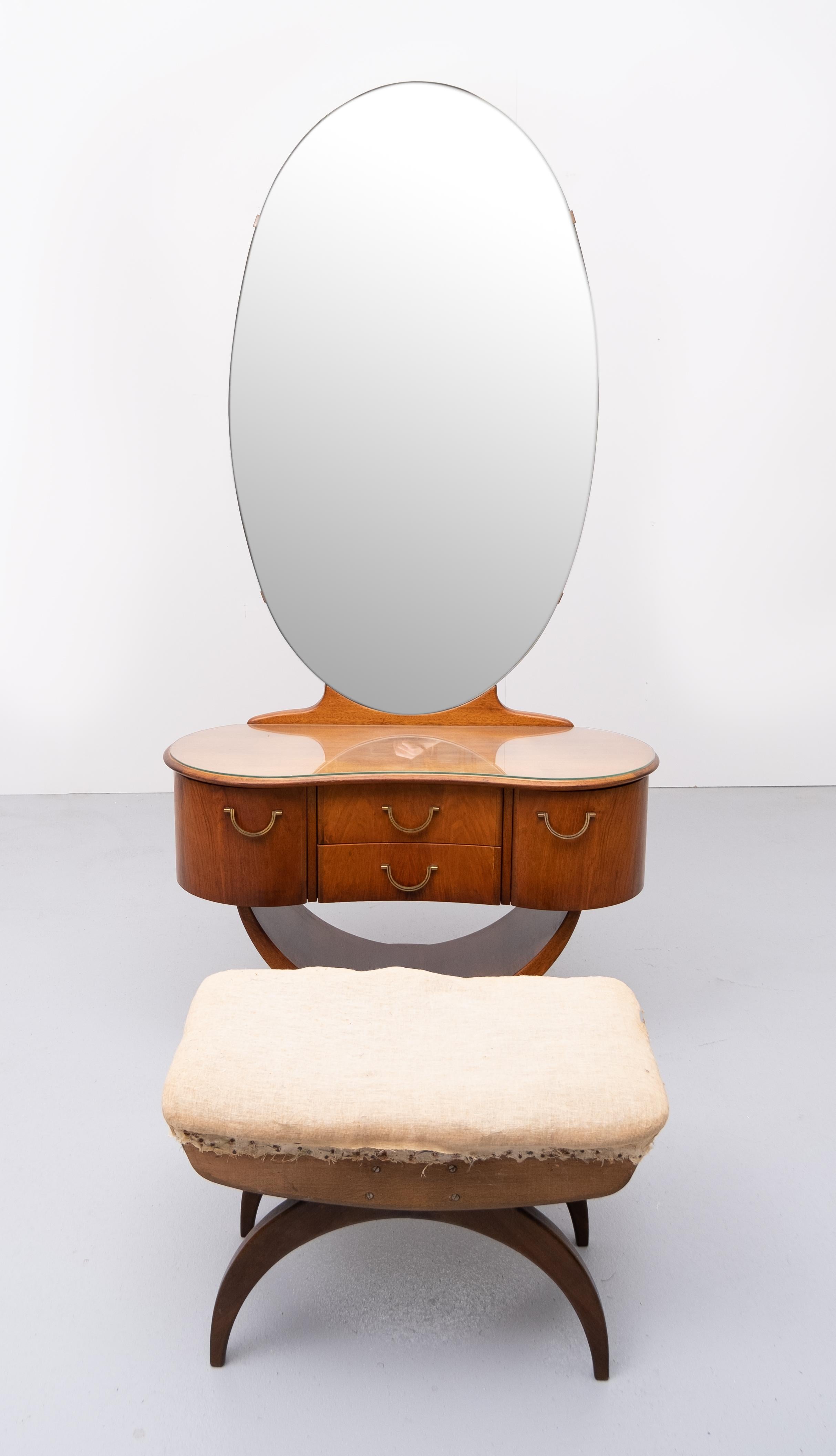 A A Patijn Curved Dressing Table, 1950s, Holland 2