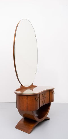 A A Patijn Curved Dressing Table, 1950s, Holland