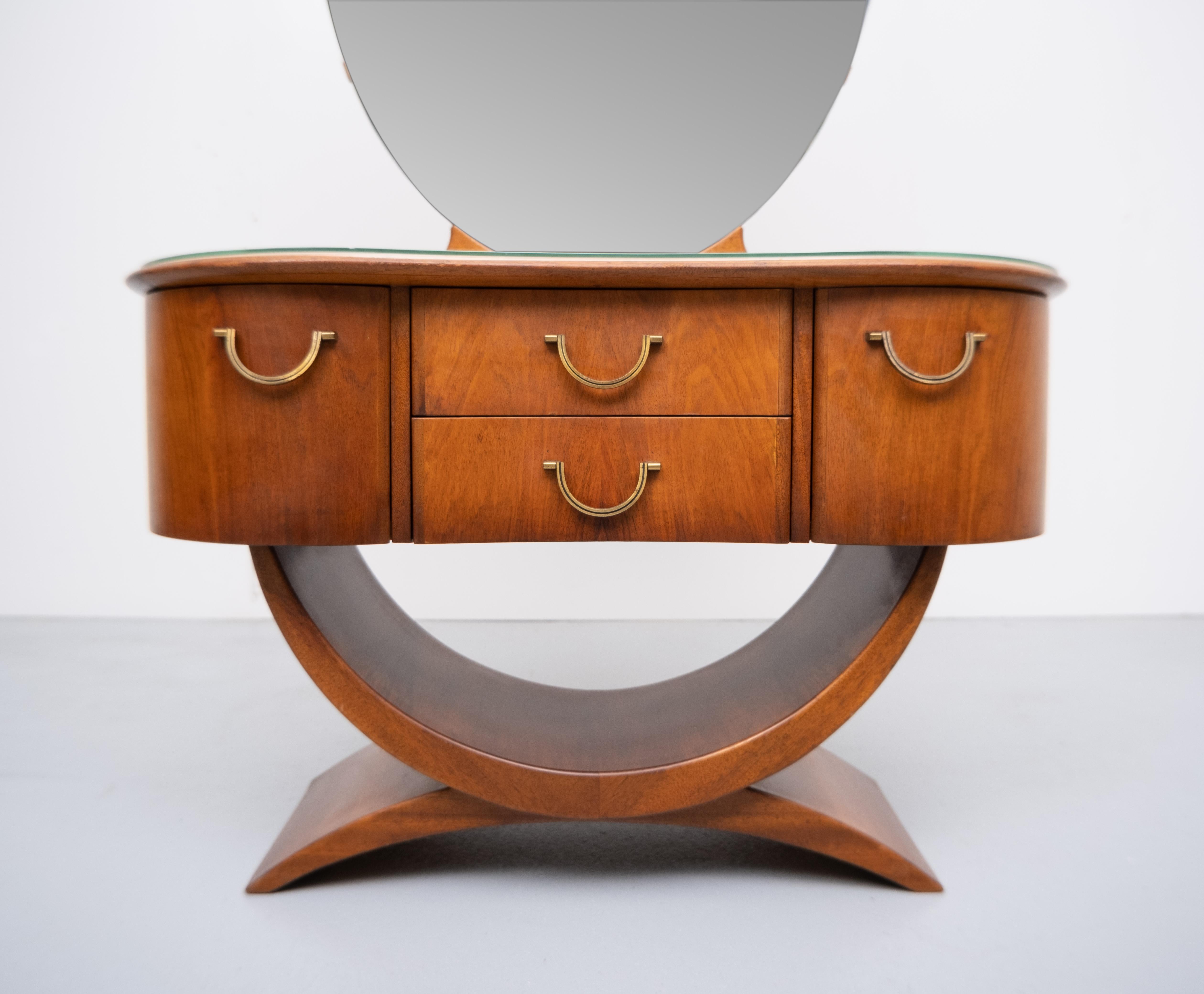 Mid-20th Century A A Patijn Curved Dressing Table, 1950s, Holland