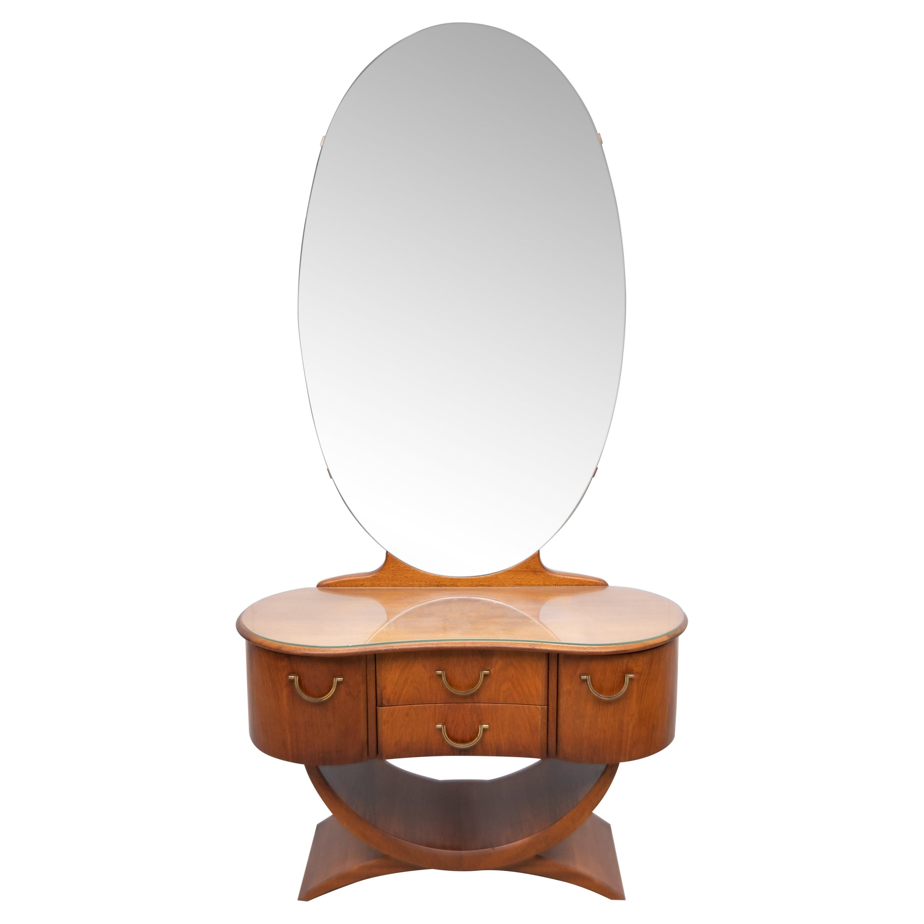 A A Patijn Curved Dressing Table, 1950s, Holland