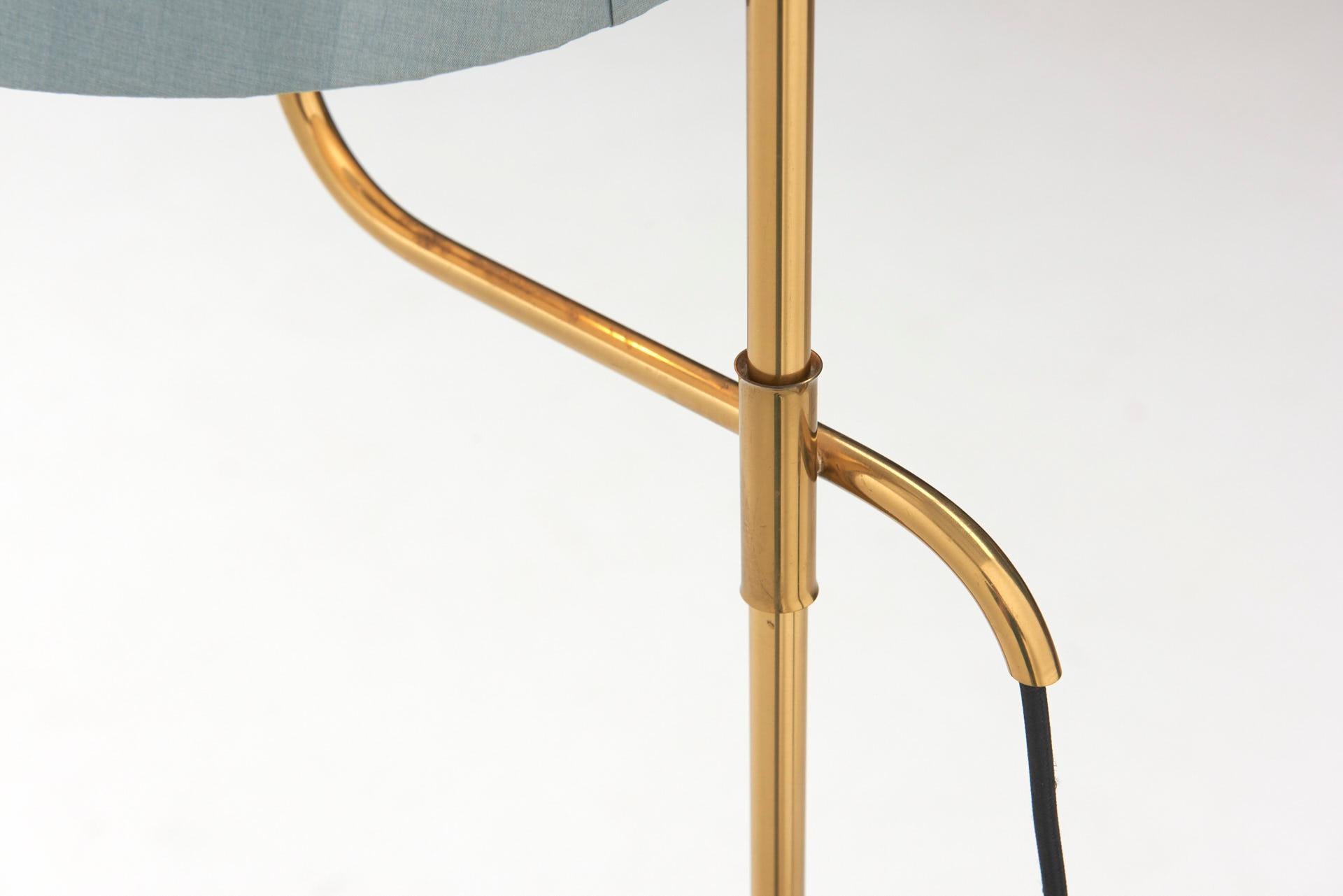 Mid-20th Century Adjustable Floor Lamp in Brass, Florian Schulz