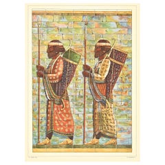 Decorative Motifs- Assyrian - Chromolithograph after A. Alessio