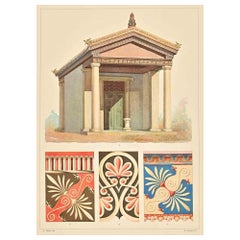 Decorative Motifs- Etruscan - Chromolithograph by A. Alessio - Early 20th Centur