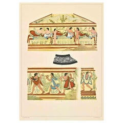 Motifs décoratifs étrusques - Chromolithographie d'A. Alessio - Début du XXe siècle