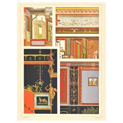 Dekorative Motive – römisch – Chromolithographie von A. Alessio – frühes 20. Jahrhundert