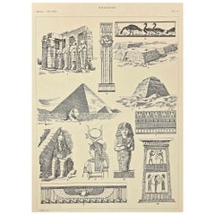 gyptisches Dekorationsstil  Chromolithographie nach A. Alessio