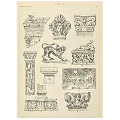 Etruscan Decorative Style - Chromolithograph after A. Alessio