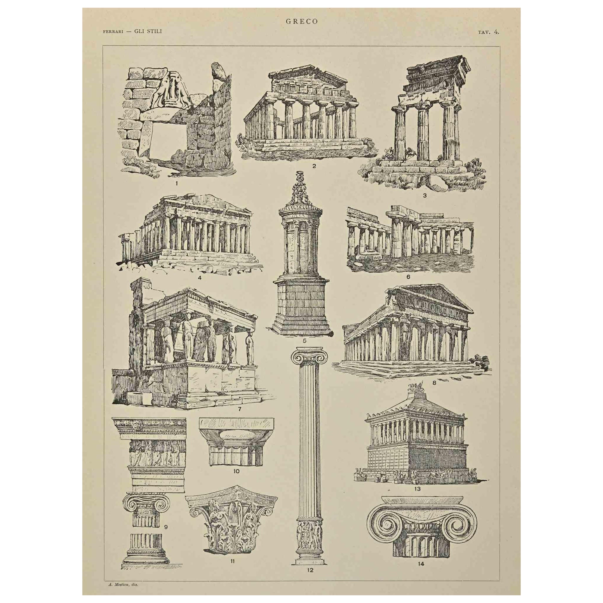 Greek Decorative Style- Chromolithograph after A. Alessio