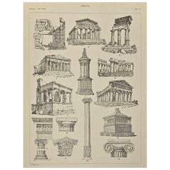 Estilo decorativo griego - Cromolitografía según A. Alessio