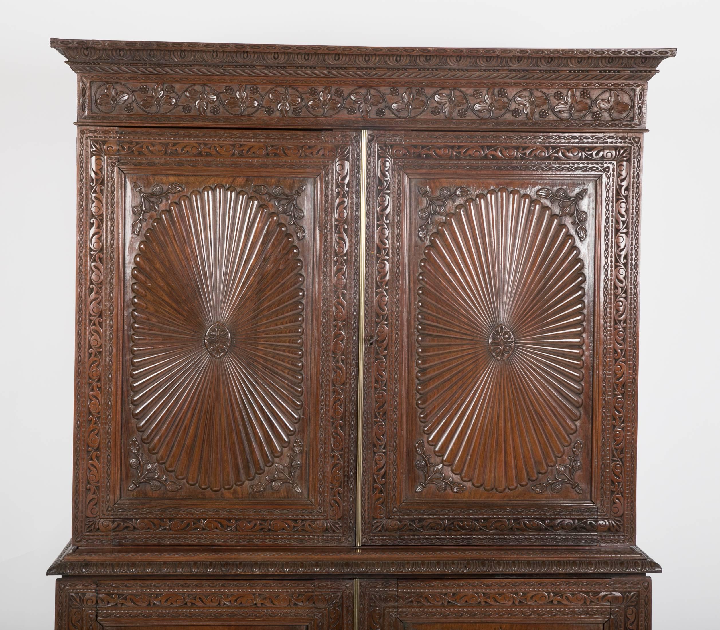 Anglo-Indian Rosewood Regency Style Cabinet In Good Condition In Stamford, CT