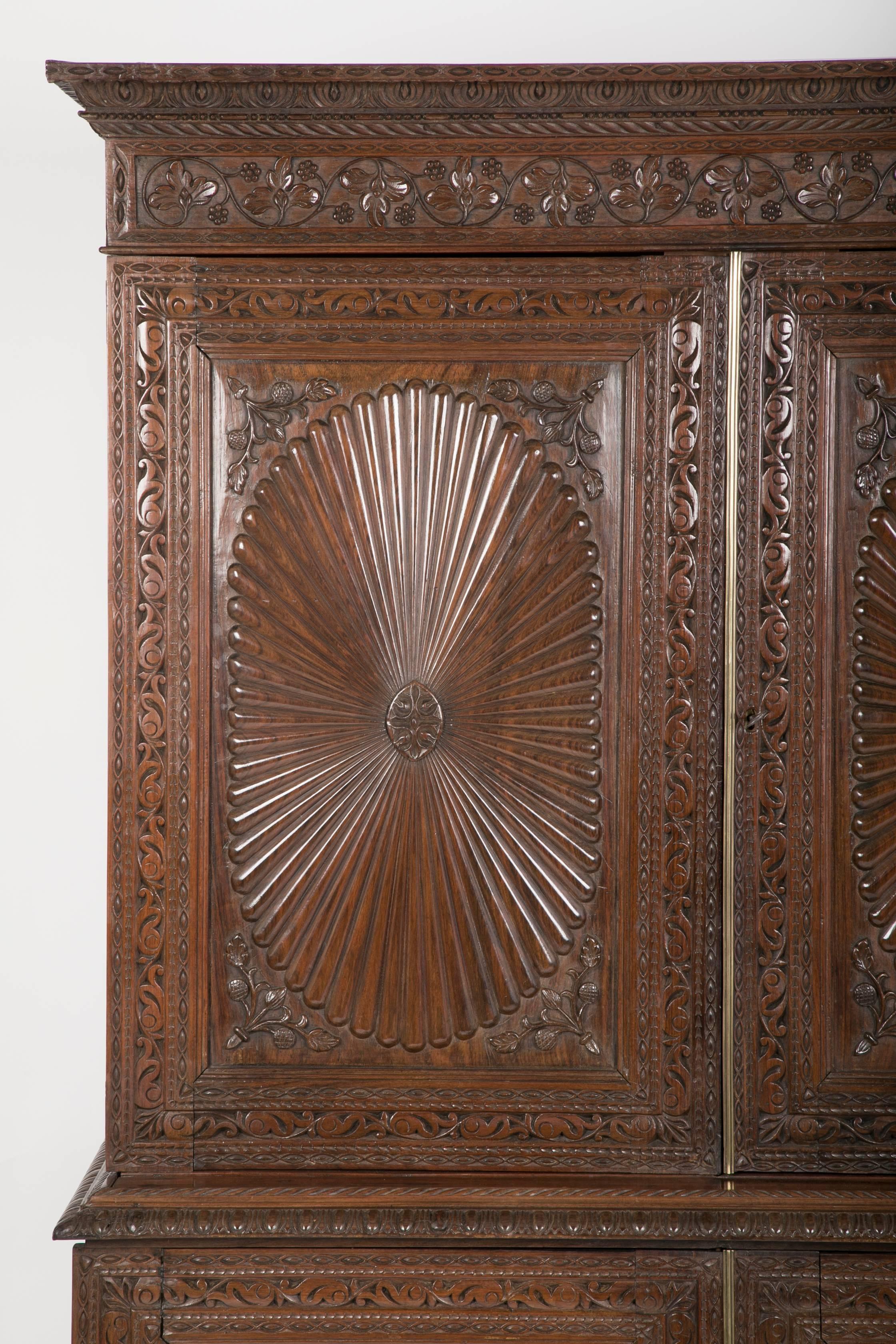 Late 19th Century Anglo-Indian Rosewood Regency Style Cabinet