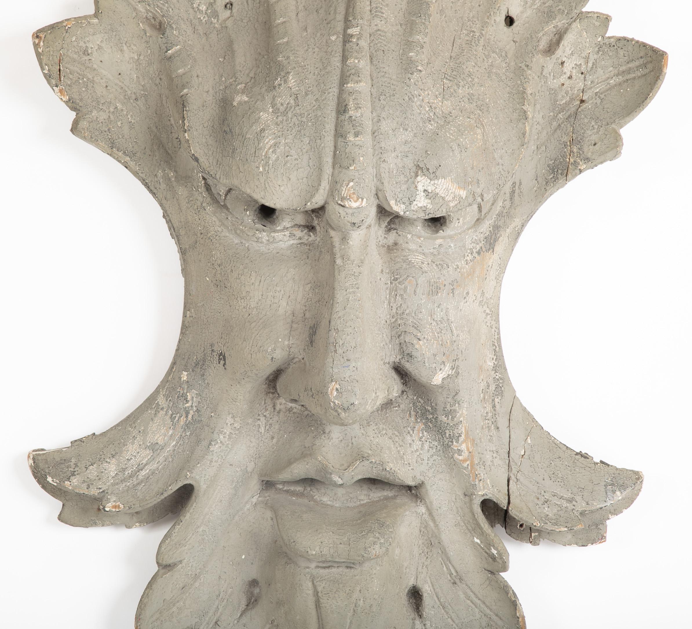 Late 19th Century Architectural Element in the Form of a Face For Sale