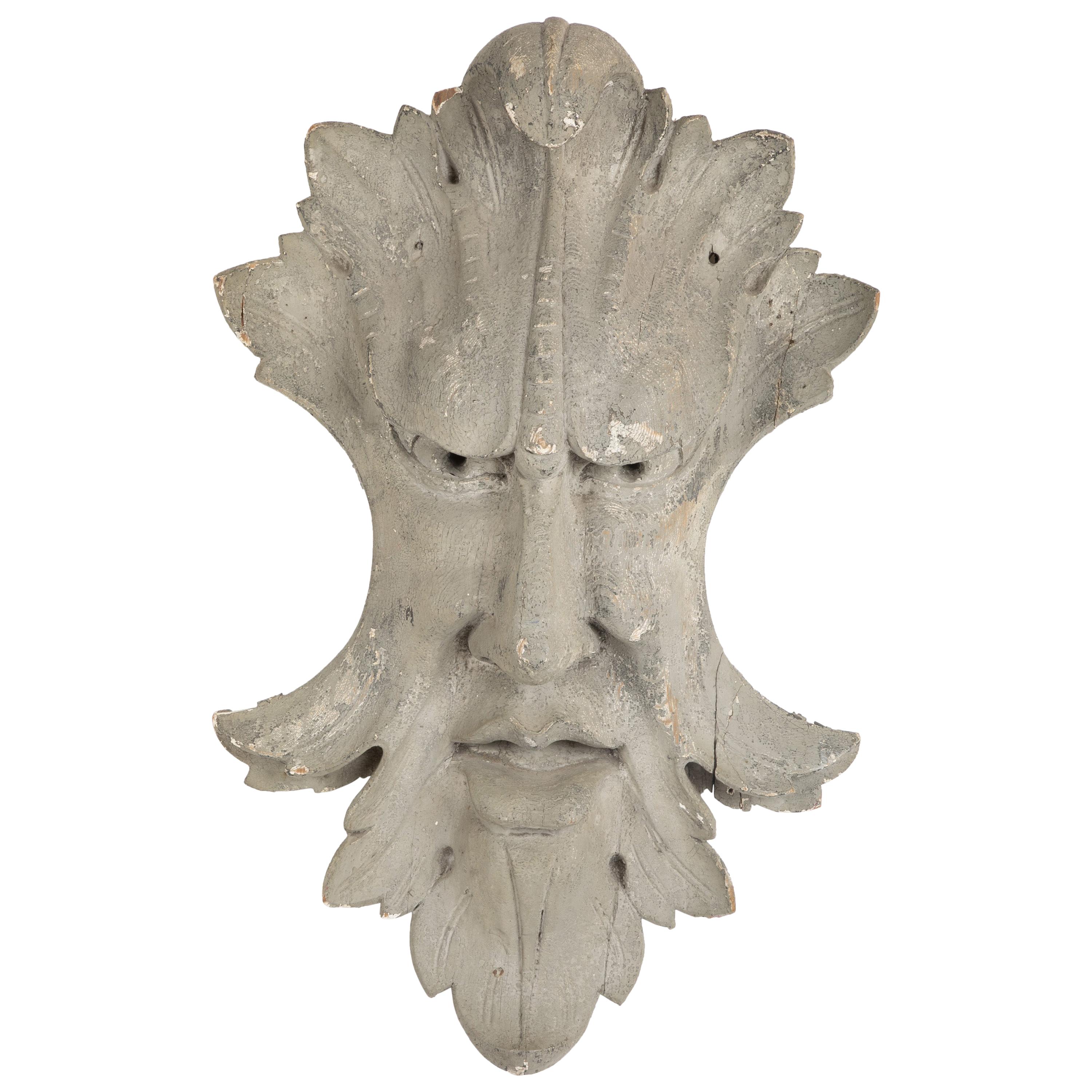 Architectural Element in the Form of a Face For Sale