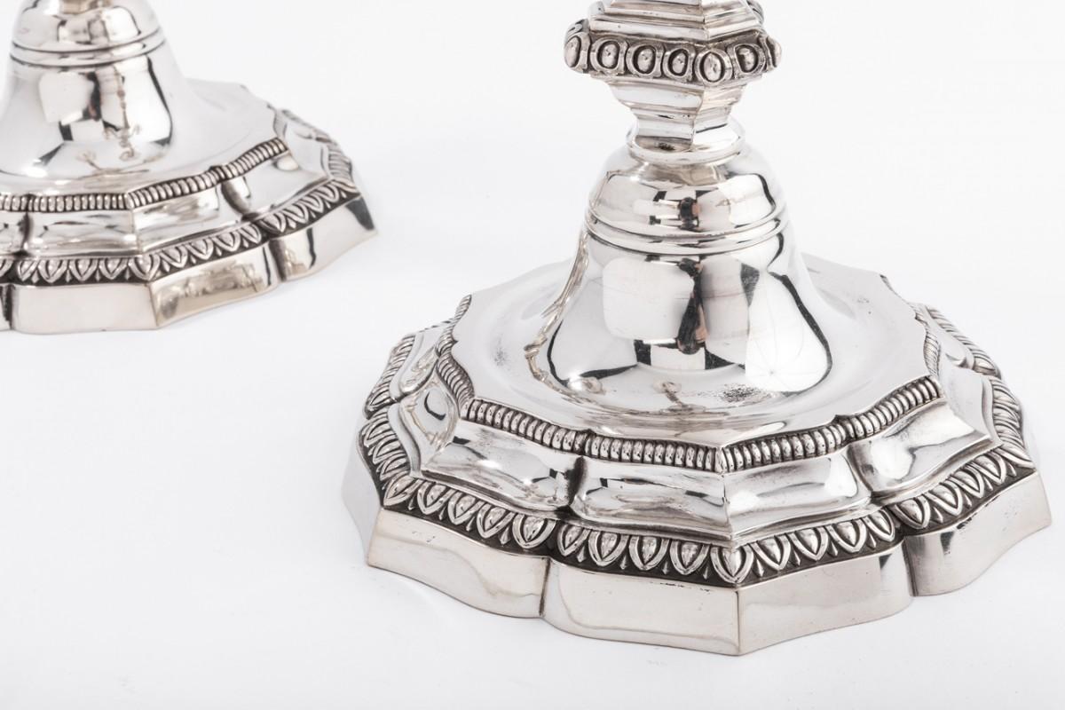 A. Aucoc Pair of Nineteenth Solid Silver Candelabra For Sale 2