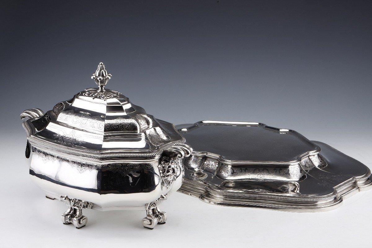 A. Aucoc - Important Table Center In Sterling Silver Late Nineteenth For Sale 4