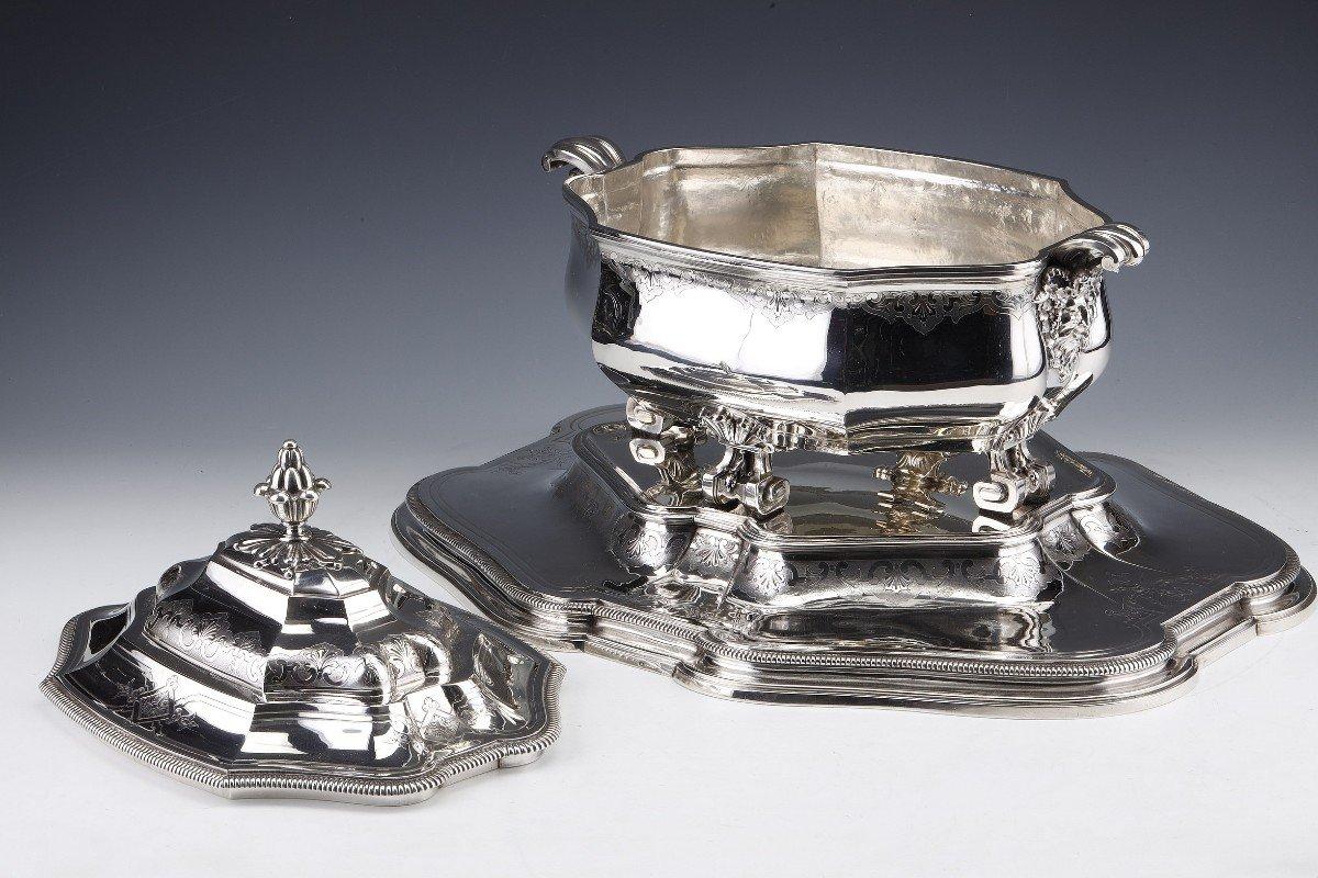 A. Aucoc - Important Table Center In Sterling Silver Late Nineteenth For Sale 3