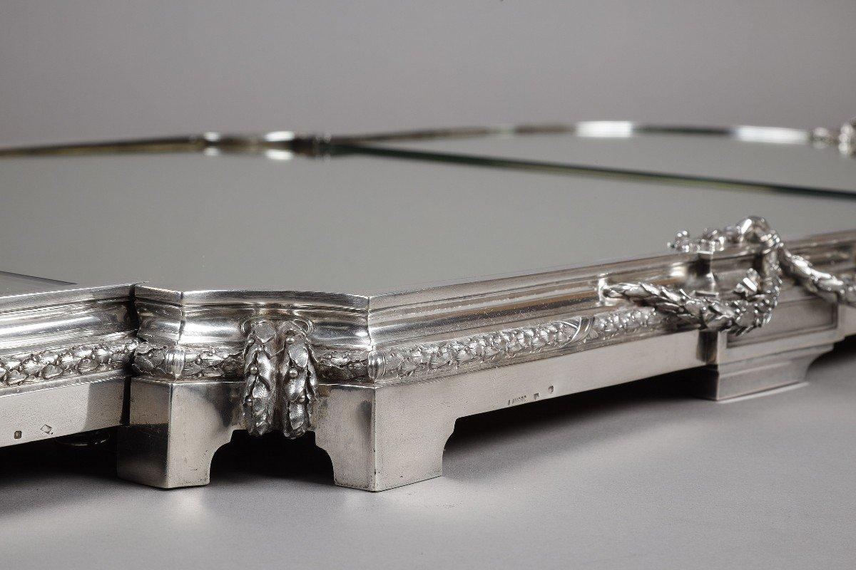 Louis XVI A. Aucoc - Surtout Table In Three Parts Sterling Silver L. XVI - Nineteenth For Sale