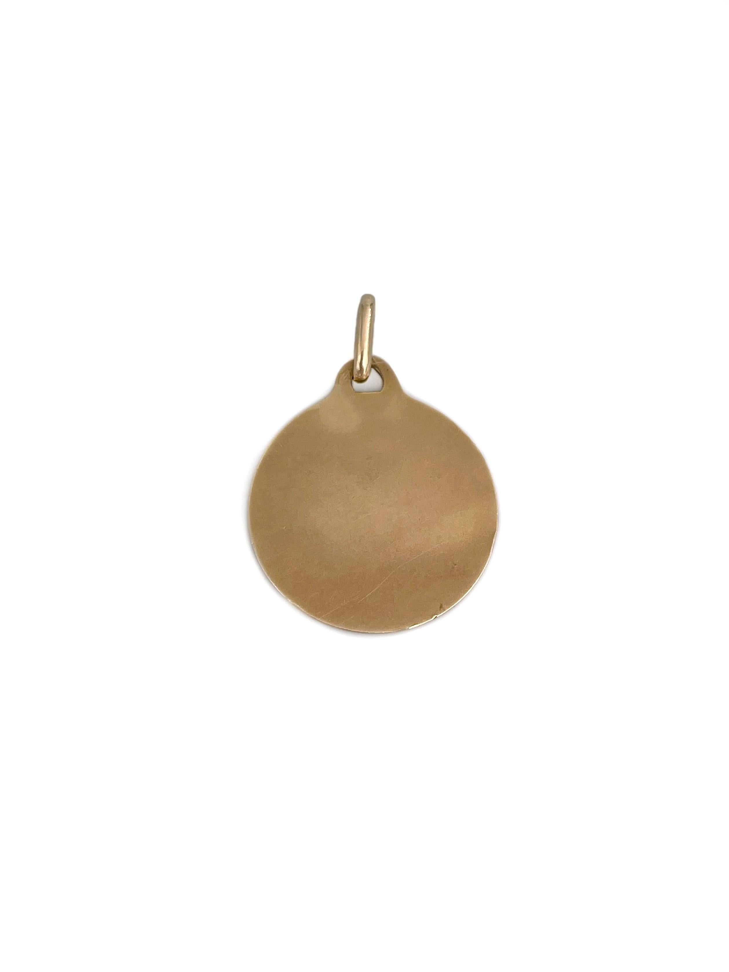 A. Augis 18 Karat Gold “Plus Qu'hier” Love Charm Pendant 1