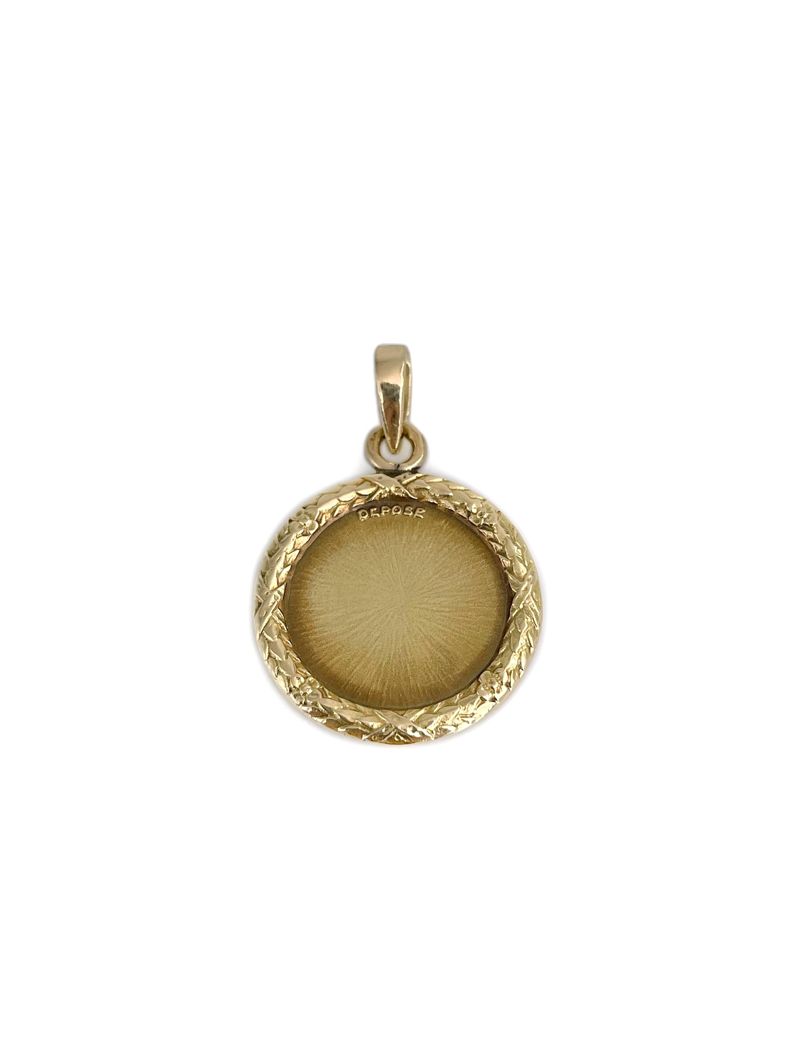 da uomo o donna A. A. Augis, ciondolo d'amore con diamante e rubino in oro 18 carati 