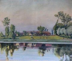 Antique Landscape by the lake