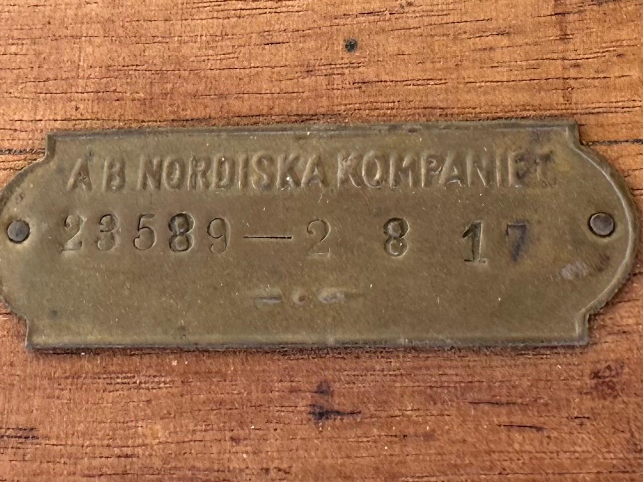 A. B. Nordiska Kompaniet Swedish Regency Giltwood Mahogany Center Table For Sale 3