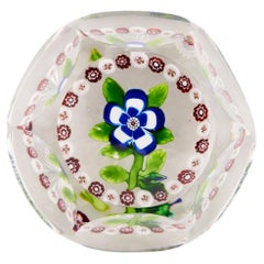 Baccarat Faceted Garlanded Primrose Paperweight, circa 1850
